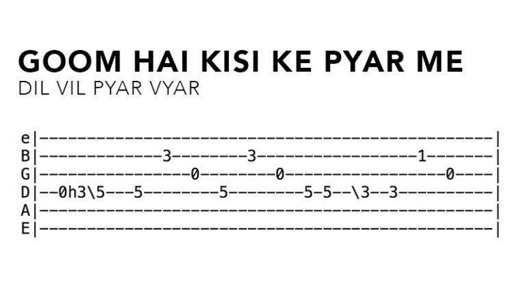 hindi songs guitar notes